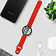 Avis Avizar Bracelet pour Samsung Galaxy Watch 4 en Silicone tressé Soft-touch Rouge