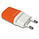 Metronic 471090 Chargeur secteur 2 USB-A 2 A - orange