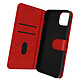 Avizar Housse iPhone 14 Clapet Portefeuille Fonction Support Vidéo Rouge Chesterfield - Étui de la série Chesterfield spécialement conçu pour Apple iPhone 14