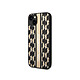 Karl Lagerfeld Coque pour Apple iPhone 14 Plus PU Monogram Stripe Noir Coque conçue sur mesure pour Apple iPhone 14 Plus