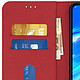 Avizar Étui Huawei Y7 2019 Espace de rangements Fonction Stand Flip Book Cover Rouge pas cher