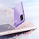 Avizar Coque pour Samsung Galaxy A13 5G et A04s Paillette Feuille Amovible Silicone Semi-rigide  violet pas cher