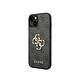 Guess Coque pour Apple iPhone 15 PU 4G Big Noir Coque conçue sur mesure pour Apple iPhone 15