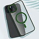 Avis Avizar Coque MagSafe pour iPhone 15 Silicone Gel Anneau Fonction Support  Dos Givré Contour Vert