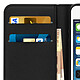 Avizar Étui portefeuille iPhone 5 / 5S / SE protection intégrale - Noir pas cher