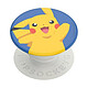 PopSockets Pop Grip pour Smartphones Standard Pikachu Knocked Pokémon Blanc / Bleu Dessus orné d'une impression de Pikachu Knocked de Pokémon jaune sur fond blanc