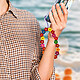 Avis Avizar Bijou de Téléphone 25 cm Perles Fleurs Acryliques Pratique  Multicolore