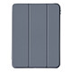 Avizar Housse pour iPad Pro 11 2024 Support Vidéo / Clavier Mise en Veille Gris Lavande - Revêtu d'un clapet en simili cuir, d'un contour en silicone gel et d'un dos transparent en acrylique