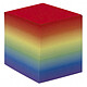 QUO VADIS Bloc cube arc en ciel 9x9x9cm - 700 feuilles Notes repositionnable