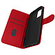 Avizar Étui Oppo A54 5G et A74 5G Protection avec Porte-carte Fonction Support rouge Compartiments intégrés à la doublure du clapet pour y glisser vos cartes et billets