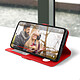 Acheter Avizar Housse Samsung Galaxy S22 Plus avec Clapet Double Fenêtre Support Vidéo rouge