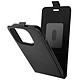 Avizar Étui pour iPhone 15 Pro Clapet Vertical Porte-carte Simili Cuir Lisse  Noir