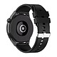 Avizar Bracelet pour Huawei Watch GT Runner Silicone Renforcé Boucle Argentée Noir - Bracelet spécifiquement conçu pour Huawei Watch GT Runner, ajoutez votre touche personnelle !