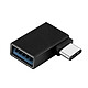 Avizar Adaptateur USB-A Femelle vers USB-C Mâle Prise Coudée 90° Ultra-compact Noir Transformez votre câble USB Type A en câble USB type C.