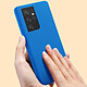 Avizar Coque Samsung Galaxy S21 Ultra Silicone Souple Soft Touch Compatible QI Bleu pas cher