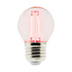 elexity - Ampoule LED Déco filament rouge 3W E27 Sphérique elexity - Ampoule LED Déco filament rouge 3W E27 Sphérique