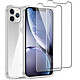 Acheter Evetane Coque iPhone 11 Pro Antichoc Silicone + 2 Vitres en verre trempé Protection écran ultra résistant