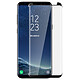 Avizar Film verre trempé bords incurvés Samsung Galaxy S8 Plus - Contour Noir - Film de protection écran en verre trempé