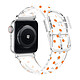 Avizar Bracelet pour Apple Watch 41mm / 40mm / 38 mm Souple Transparent à Motif Orange Un bracelet conçu pour Apple Watch Series 9, 8 et 7 41mm / Series SE 2022, SE, 6, 5, et 4 40mm / Series 3, 2 et 1 38mm