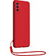 BigBen Connected Coque pour Samsung Galaxy M52 5G en Silicone avec dragonne assortie Rouge - Antichute, Anti-perte : la dragonne incluse vous permet d'accrocher votre téléphone à votre poignet pour éviter tout vol, perte ou chute accidentelle de votre téléphone.