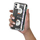 Evetane Coque iPhone 11 anti-choc souple angles renforcés transparente Motif Cassette pas cher