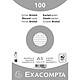 EXACOMPTA Paquet 100 Fiches Bristol Quadrillé 5x5 non Perforé 148x210mm - Blanc Fiche Bristol