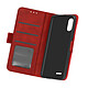 Avizar Étui LG K22 Style Vintage avec Porte-cartes et Support Vidéo rouge - Une housse portefeuille, conçue sur-mesure pour LG K22