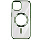 Avizar Coque MagSafe pour iPhone 15 Silicone Protection Caméra  Contour Chromé Vert Coque MagSafe conçue spécifiquement pour votre Apple iPhone 15