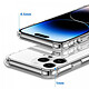 Evetane Coque iPhone 14 Pro Max Anti-Chocs avec Bords Renforcés en silicone transparente Motif pas cher