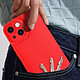 Avis Avizar Coque pour iPhone 13 Silicone Mat Protection Caméra Rouge