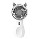 Avizar Mini Ventilateur Portatif Kawaii Silencieux et Rechargeable Blanc Ventilateur de poche au design bicolore ludique et kawaii