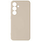 Avizar Coque pour Samsung Galaxy S24 Soft Touch Mat Silicone Flexible Beige - Conception ergonomique agréable au toucher pour une prise en main confortable