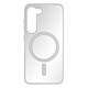 Avizar Coque MagSafe pour Samsung Galaxy S23 Dos Rigide Contour Silicone Mat  Blanc - Coque de protection réalisée spécifiquement pour Samsung Galaxy S23
