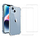 Acheter Evetane Coque iPhone 14 Plus Antichoc Silicone bords renforcés + 2 Vitres en verre trempé Protection écran