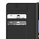 Avizar Coque clapet pour Samsung Galaxy Z Fold 5 Effet carbone Porte-cartes et Stylet Support vidéo  Noir pas cher