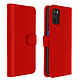 Avizar Étui Xiaomi Poco M3 Protection avec Porte-carte Fonction Support rouge - Housse portefeuille spécialement conçue pour Xiaomi Poco M3