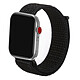 Avizar Bracelet pour Apple Watch 41mm et 40mm et 38 mm Nylon Tissé noir de jais Ajustable par Scratch Bracelet de montre Noir de Jais