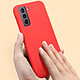 Avizar Coque Samsung Galaxy S21 Plus Silicone Gel Souple Finition Soft Touch Rouge pas cher