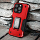 Avizar Coque iPhone 14 Pro Max Antichoc Hybride avec Anneau Support Magnétique  Rouge pas cher