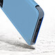 Avizar Housse Oppo Find X3 Lite Clapet translucide Miroir Support Vidéo bleu pas cher