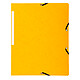 EXACOMPTA Chemise S/Rabat 4,5/10ème ELAS+ETIQ jaune x 10 Chemise à rabat