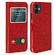 Avizar Housse iPhone 11 Protection Double Fenêtre Fonction Support - rouge - Pochette de protection spécialement conçue pour Apple iPhone 11.