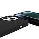 Evetane Coque iPhone 14 Pro Silicone liquide Noire + 2 Vitres en Verre trempé Protection écran Antichocs pas cher