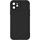 Avizar Coque pour iPhone 12 Silicone Mat Protection Caméra Noir - Couleur sobre élégante offrant une élégance raffinée à votre smartphone