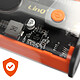 LinQ Batterie Externe 16000mAh USB-C 20W + USB 22.5W Affichage LED  Transparent orange pas cher