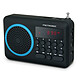 Metronic 477203 - Radio portable FM MP3 avec ports USB/micro SD - noir et bleu Radio portable FM MP3 avec ports USB/micro SD - noir et bleu