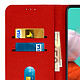 Avizar Étui Samsung Galaxy A51 Housse Intégrale Porte-cartes Fonction Support rouge pas cher
