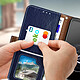 Acheter Avizar Housse pour Asus Rog Phone 7 Cuir Véritable Clapet Porte-carte Support Vidéo  Bleu Nuit