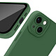 Avizar Coque pour iPhone 13 Silicone Mat Protection Caméra Vert pas cher