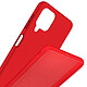 Avizar Coque Samsung Galaxy A22 Silicone Semirigide Finition Soft Touch Fine Rouge pas cher